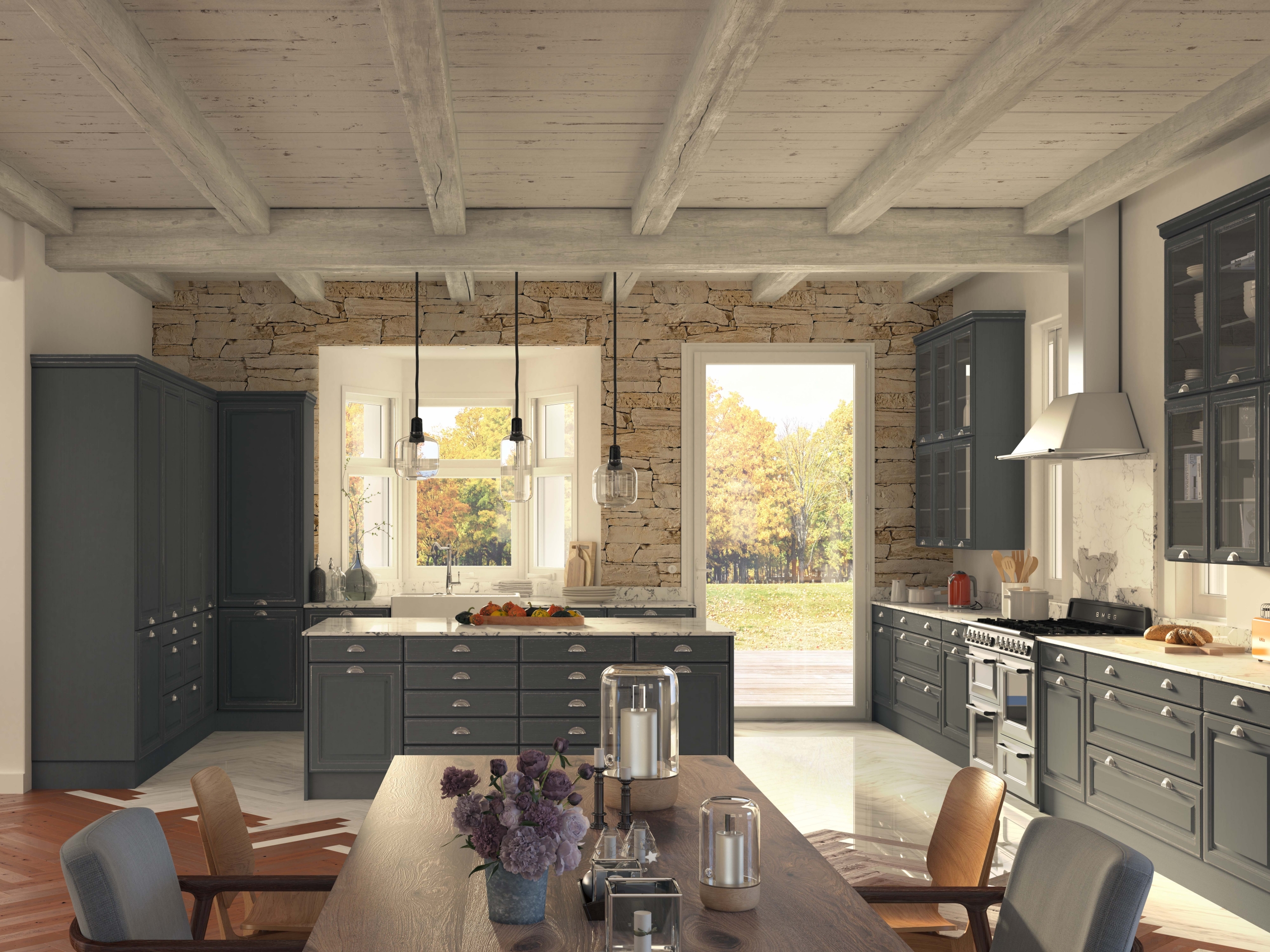 cuisine-moderne-campagne-chic-lodge