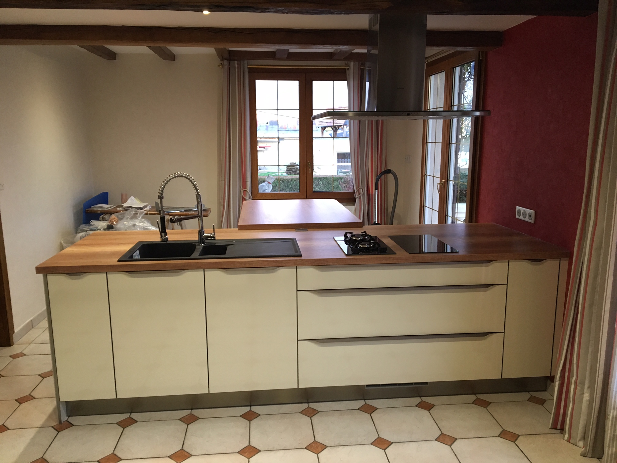 Cuisine Loft Brillant Souligné Flacé