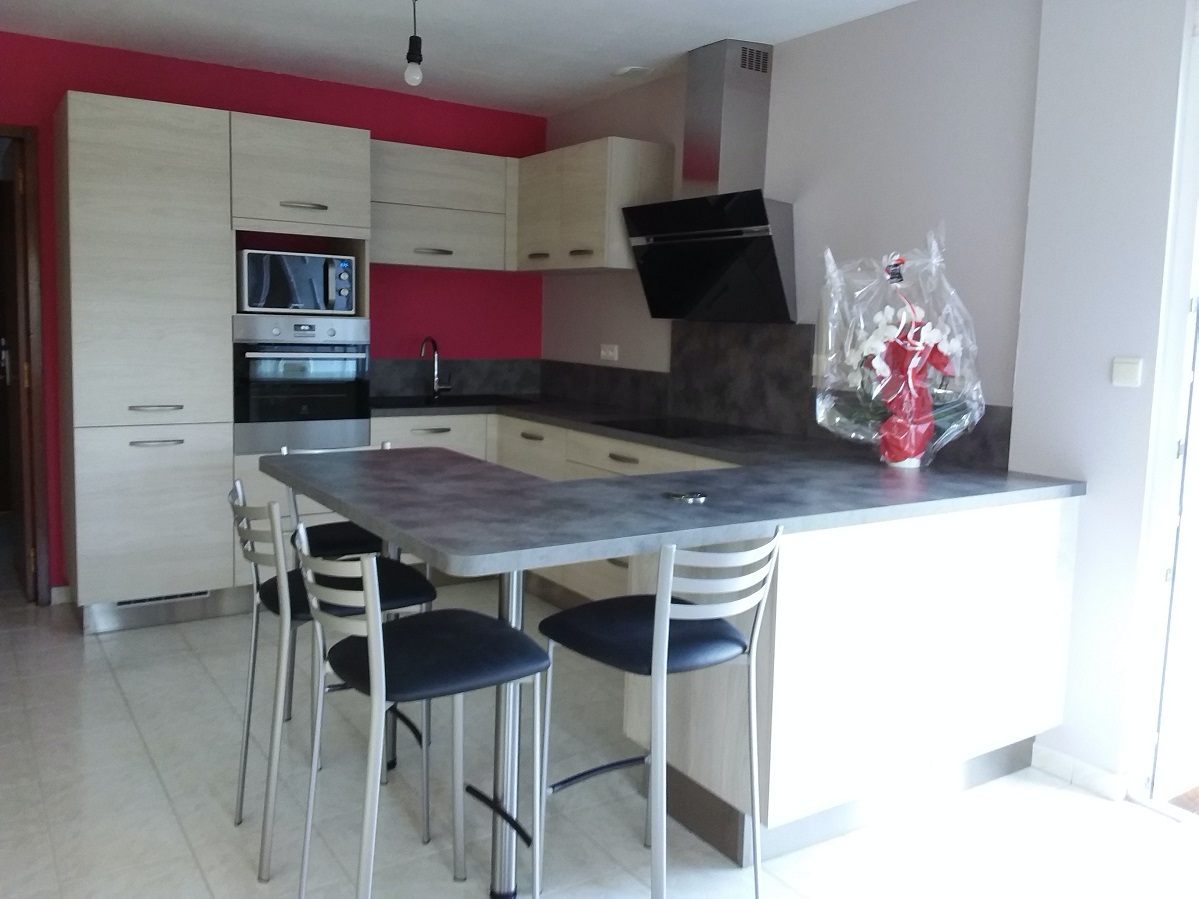 Cuisine Techno Zinc Gris en L